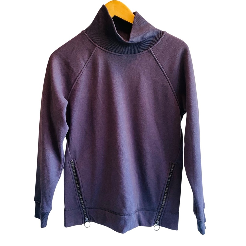 Athleta Cozy Karma Side Zip Funnel Neck Sweatshirt - Picture 2 of 5